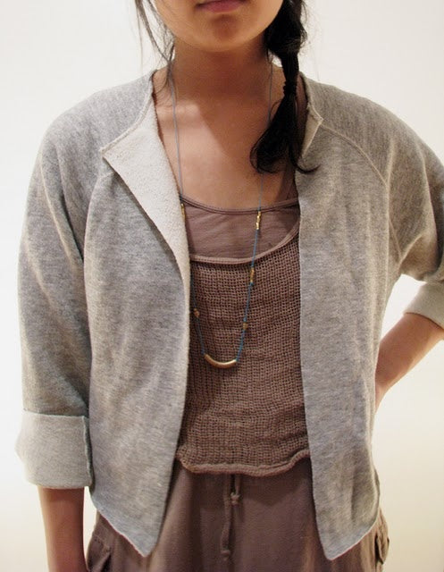 Cardigan en coton ouaté